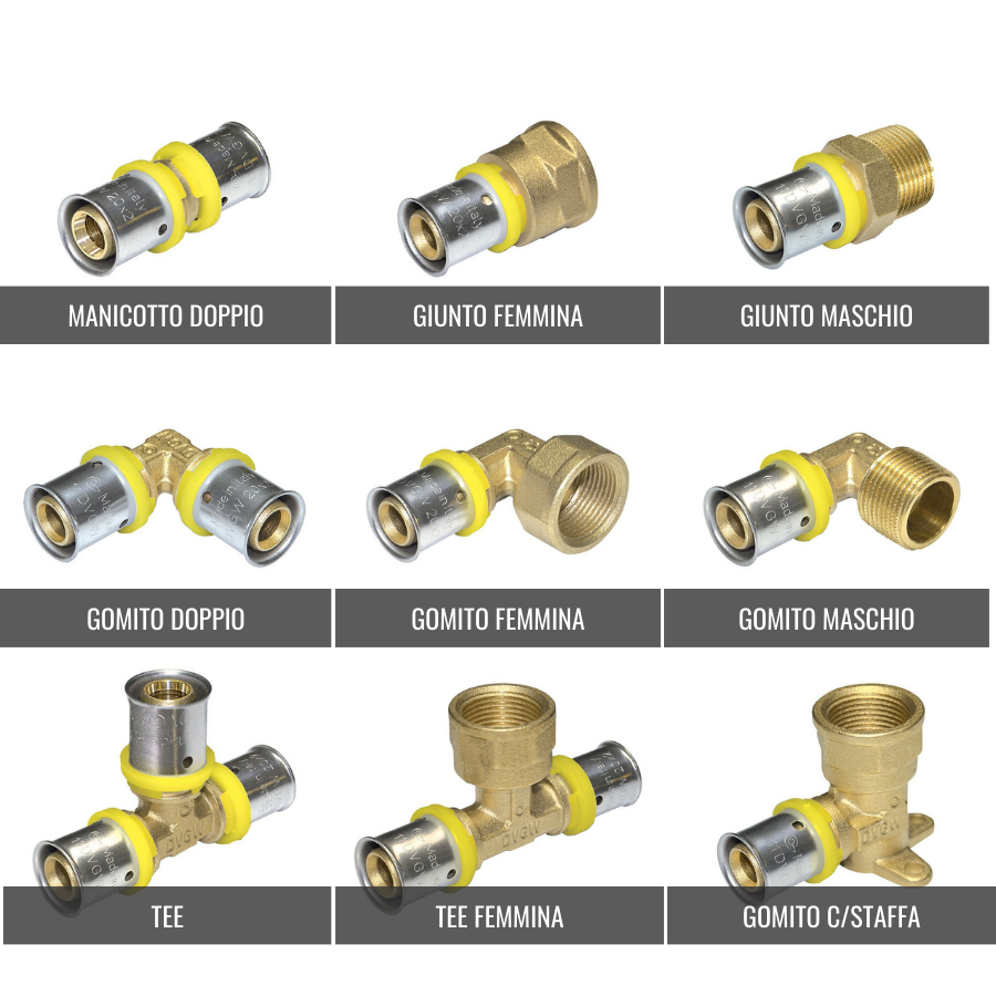 raccordi multistrato pressare GAS