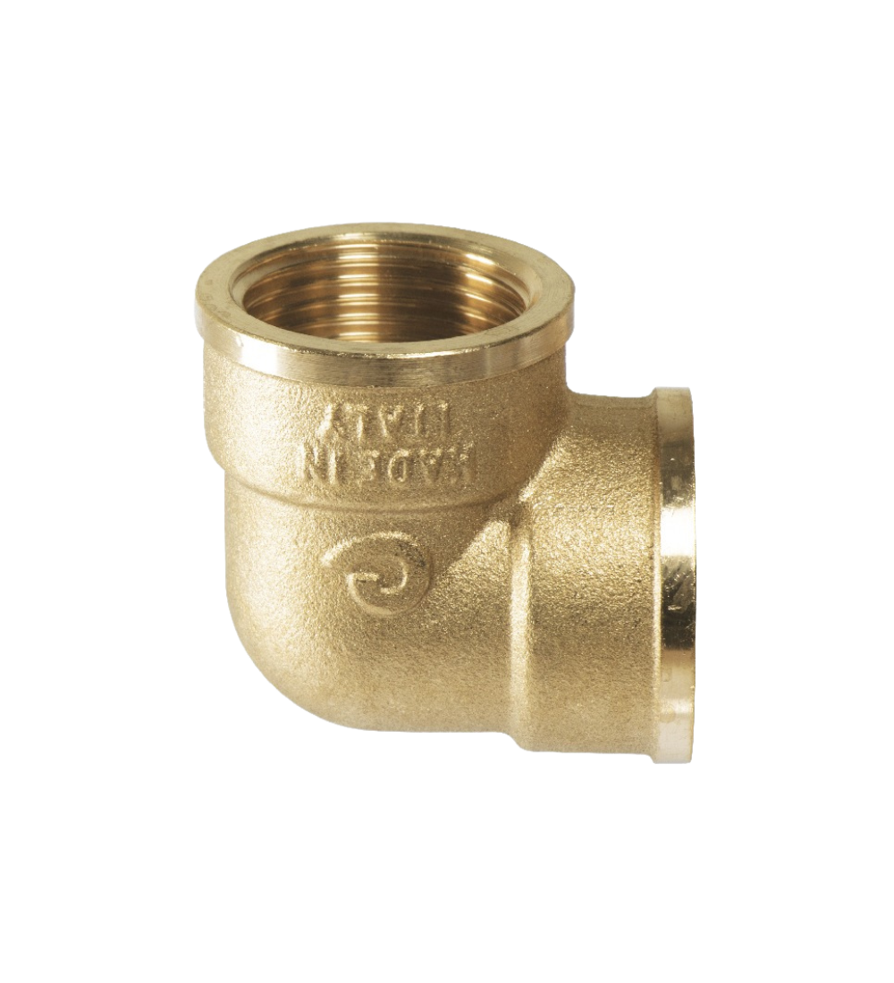 gomito in ottone femmina / femmina