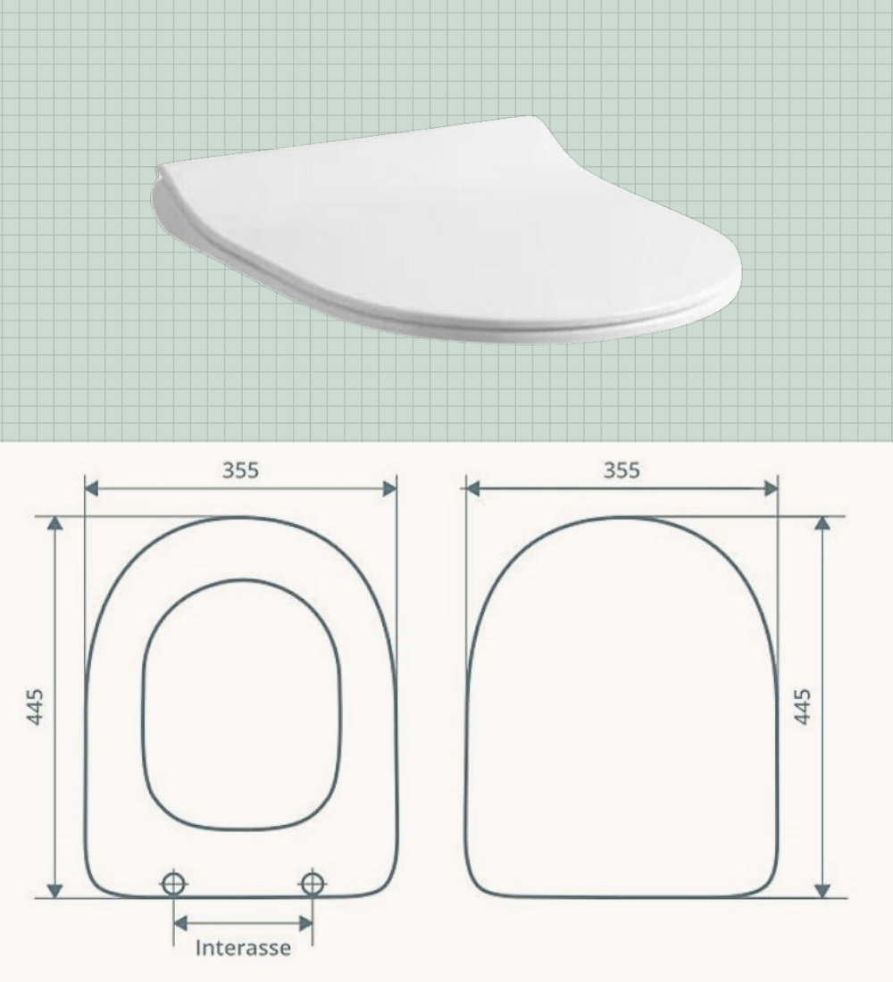 ALTHEA COVER SEDILE SLIM SOFT CLOSE CON SGANCIO RAPIDO BIANCO LUCIDO
