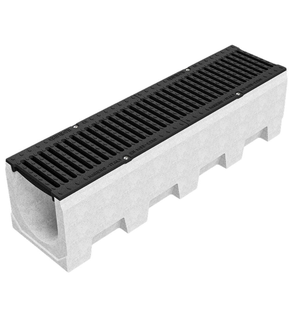 Edilizia vibro base canala in cemento polimerico