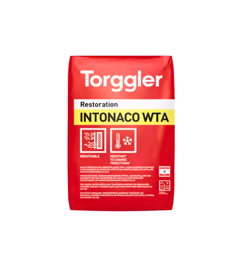 Premiscelati intonaco wta - malta premiscelata per risanamento murature - torggler