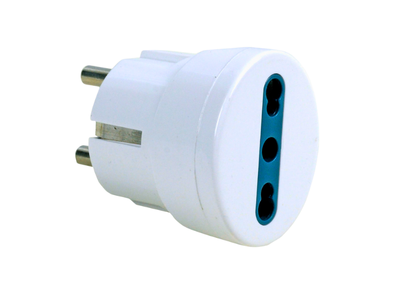 ADATTATORE 220V SPINA 2P+T SCHUCKO+PRESA BIPASSO 2P+T16A/10a art.90990