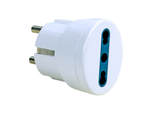 ADATTATORE 220V SPINA 2P+T SCHUCKO+PRESA BIPASSO 2P+T16A/10a art.90990