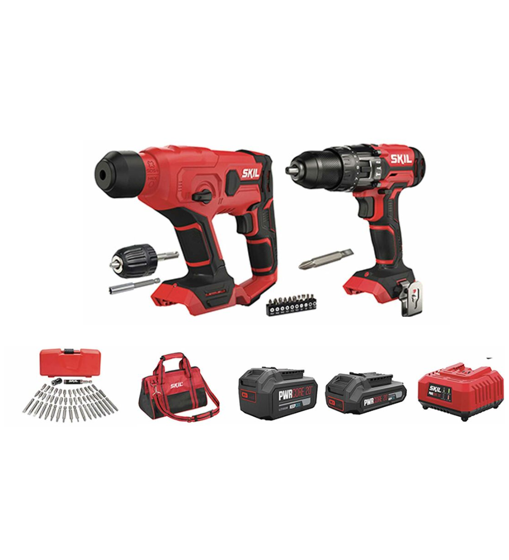 elettroutensili 3313ea kit martello tassellatore + trapano a percussione