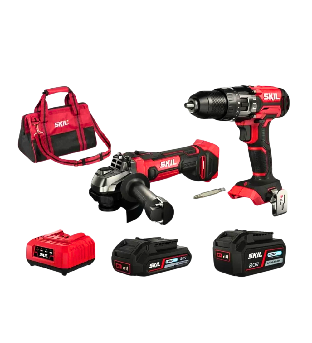 elettroutensili skil 3354ea kit combinato trapano a percussione e smerigliatrice a batteria